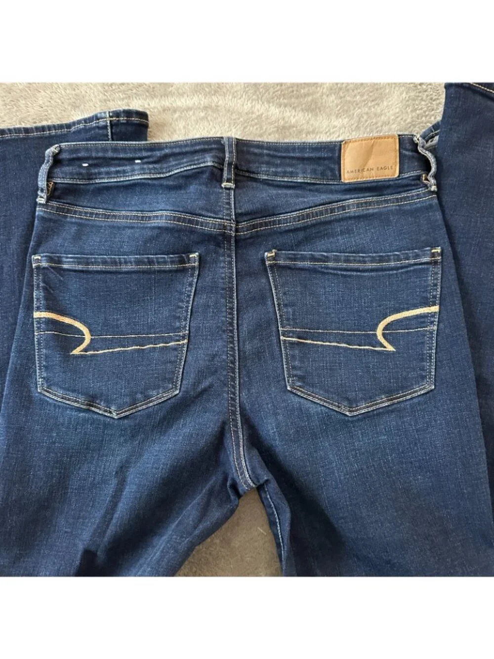 American Eagle Highest Rise Flare Dark Wash Jeans 6 X-Long Tall Stretch